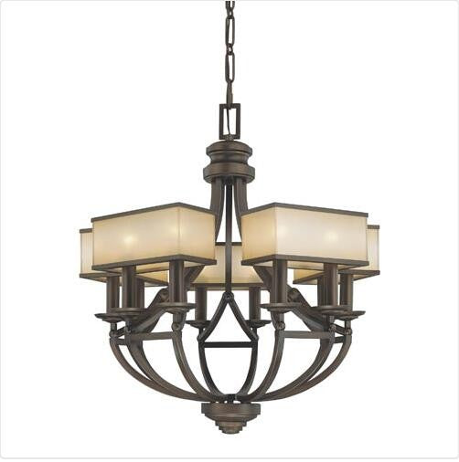 Bronze Ten-Light Chandelier – Lamp Emporium