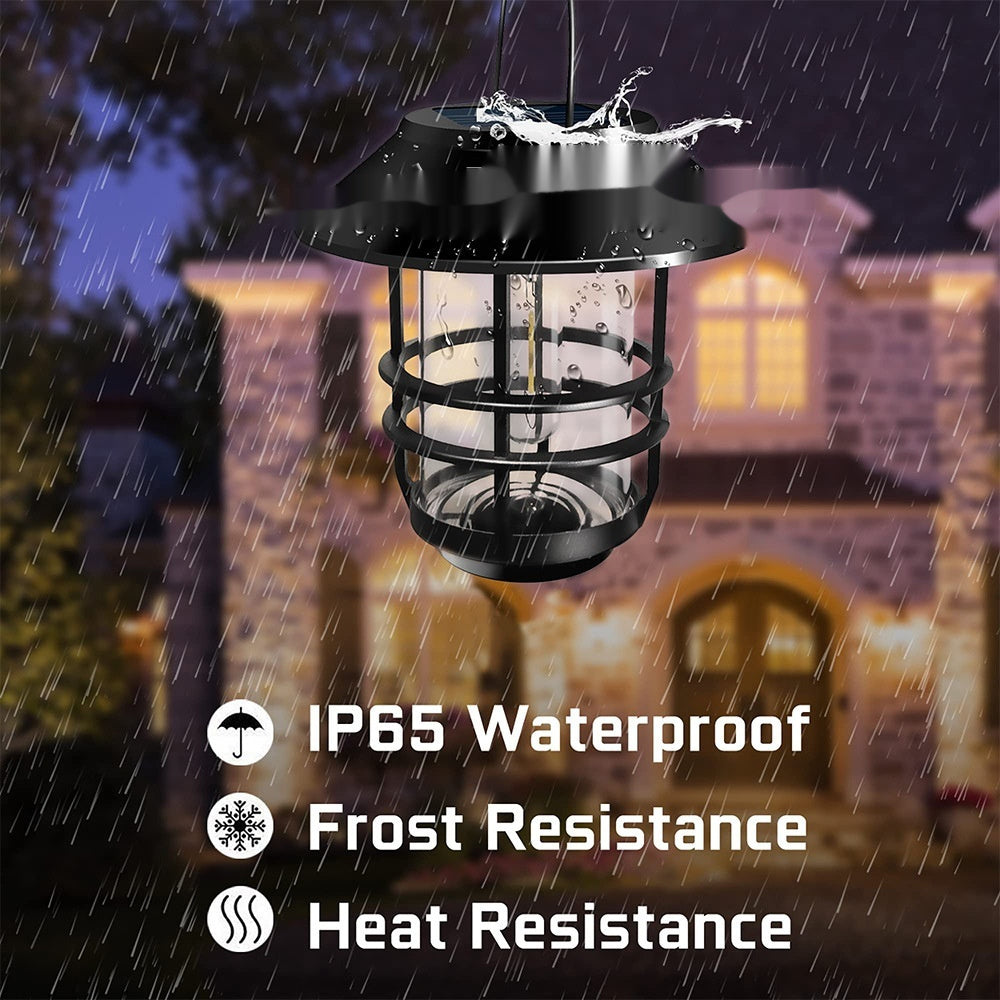 Retro Solar Wall Lamp – Waterproof Outdoor Courtyard Light