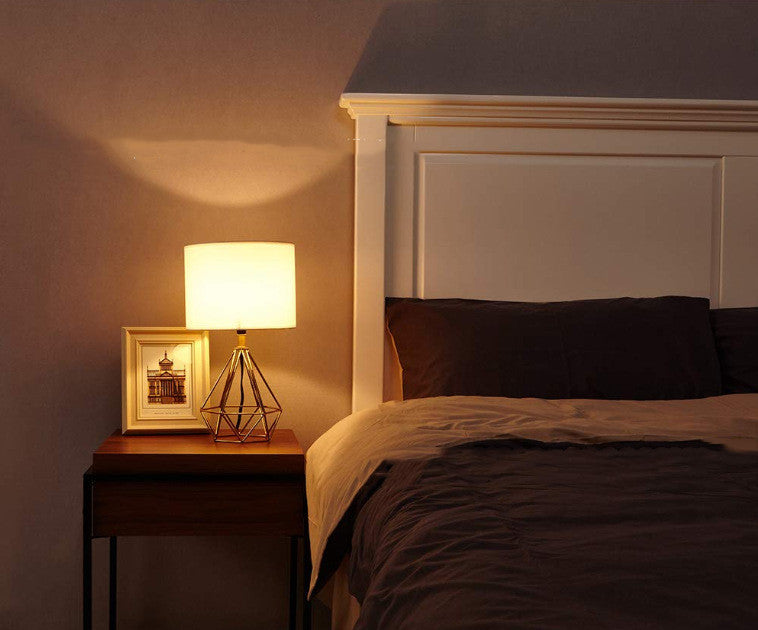 Iron Art Diamond Table Lamp – Simple Modern Light for Living Room