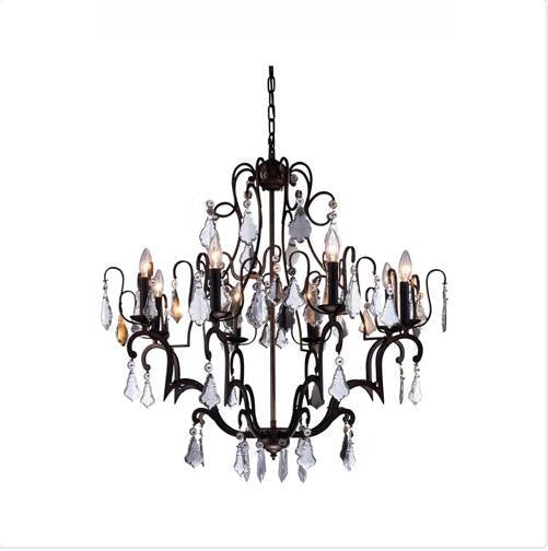 Bronze Thirty-Two-Inch Chandelier – Lamp Emporium