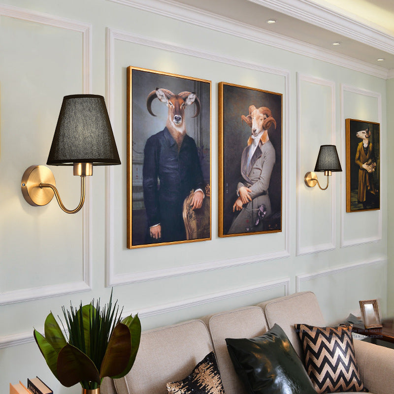 Modern Fabric Wall Lamp – Bedroom, Bedside & Hotel Corridor Light