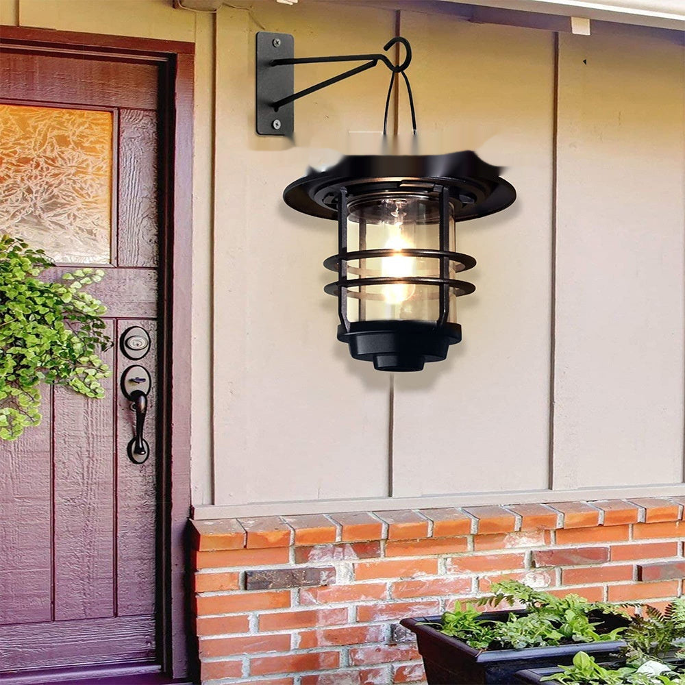 Retro Solar Wall Lamp – Waterproof Outdoor Courtyard Light