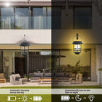 Retro Solar Wall Lamp – Waterproof Outdoor Courtyard Light