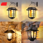 Retro Solar Wall Lamp – Waterproof Outdoor Courtyard Light